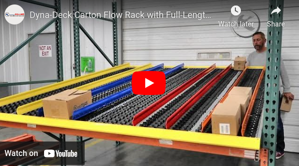 Dyna Deck Carton Flow Rack with Full-Length - Mallard Manufacturing