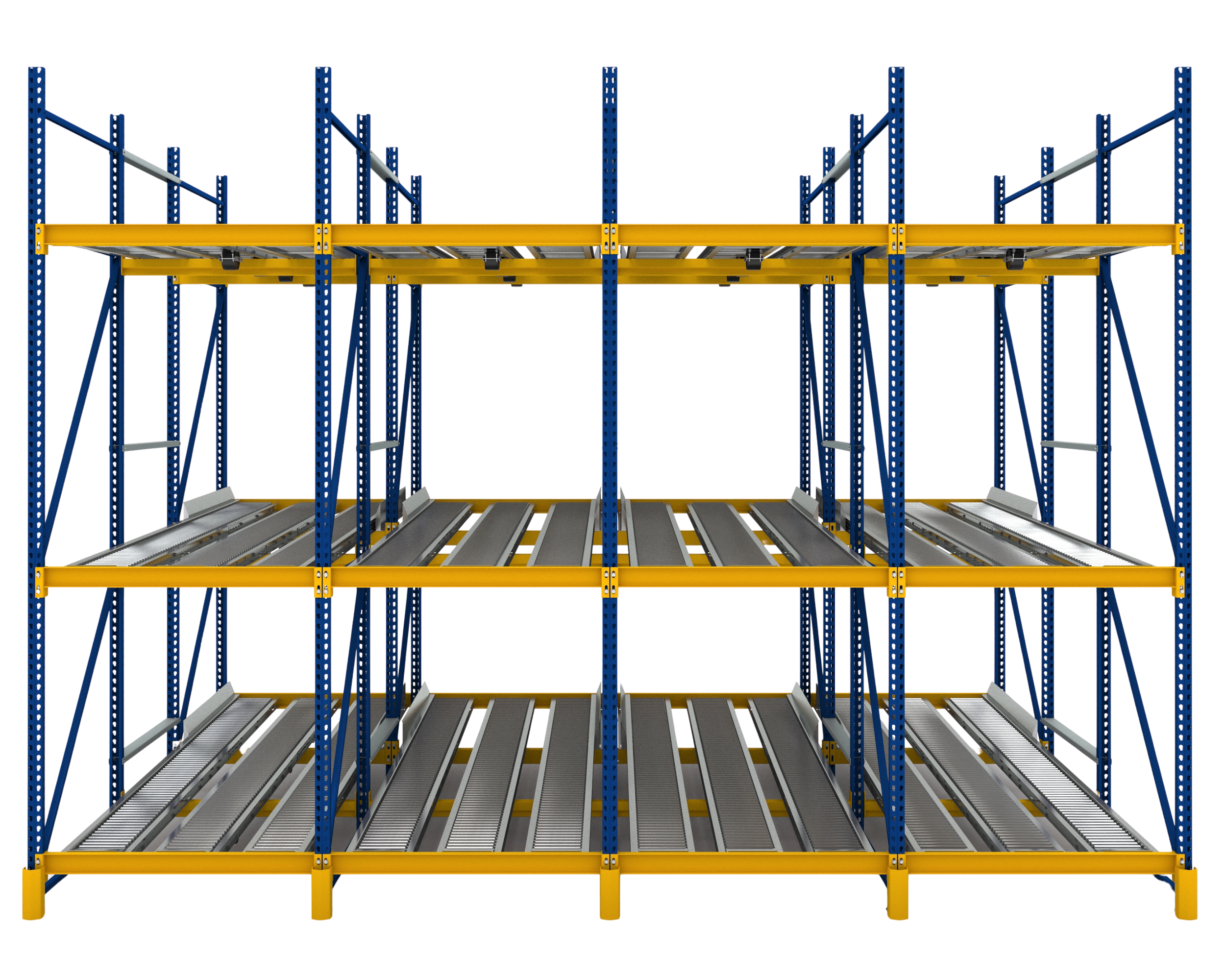 Split-Roller Pallet Flow Rack