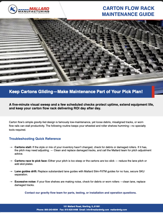 Carton Flow Maintenance