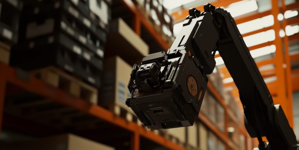 Carton Flow Rack for Robotic Arm Warehouse Picking | Mallard Manufacturing