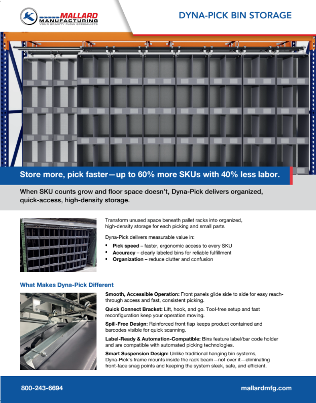 Dyna-Pick Bin Storage