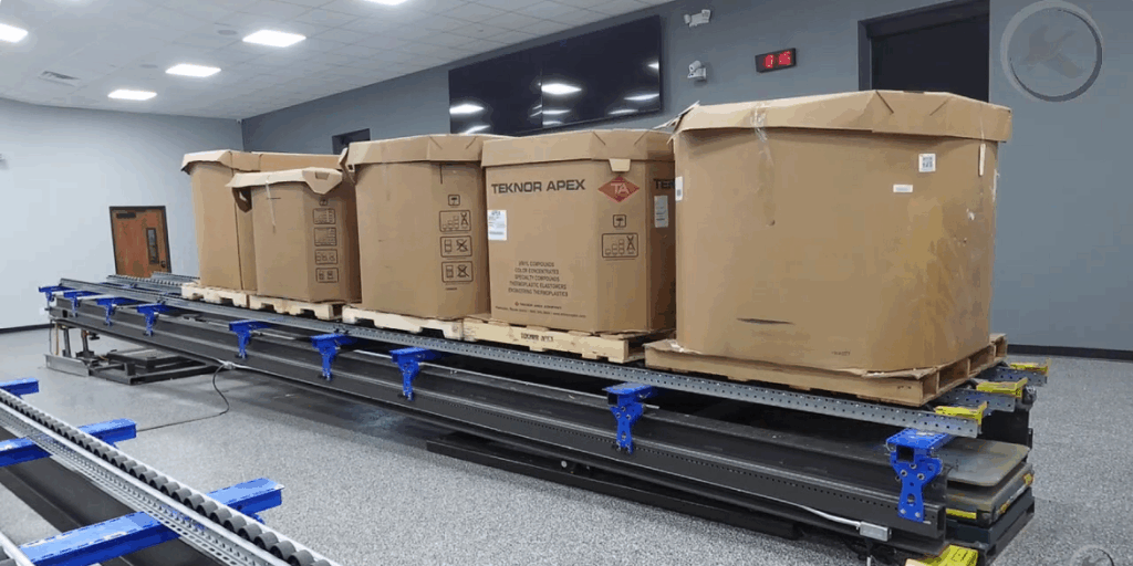 Pallet flow for Gaylord boxes | Mallard Manufacturing