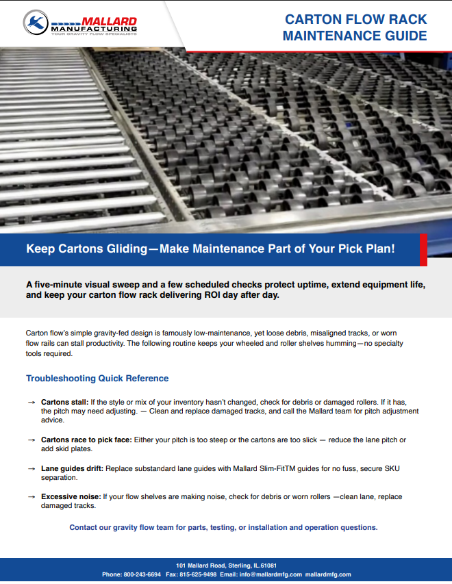 Pallet Flow Rack | Mallard Manufacturing